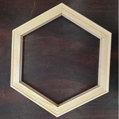 factory  direct sale high quality hexagon  pine wood stretched  canvas frame